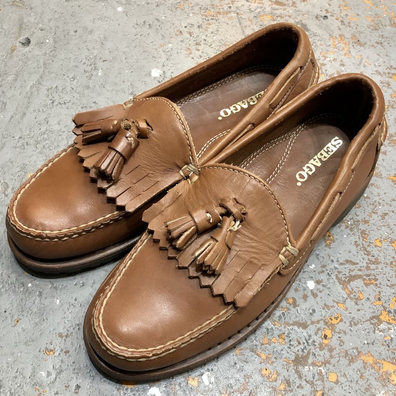 Sebago Mens Brown Leather Tassel Kiltie Loafers Made in USA 1244511W Size 14 D sebago made in usa products for sale | eBay main image 3