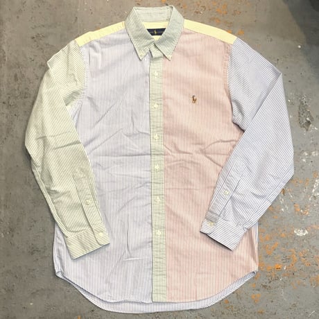 Ralph Lauren Oxford B/D Shirts Candy Stripe Crazy Pattern SIZE:Medium