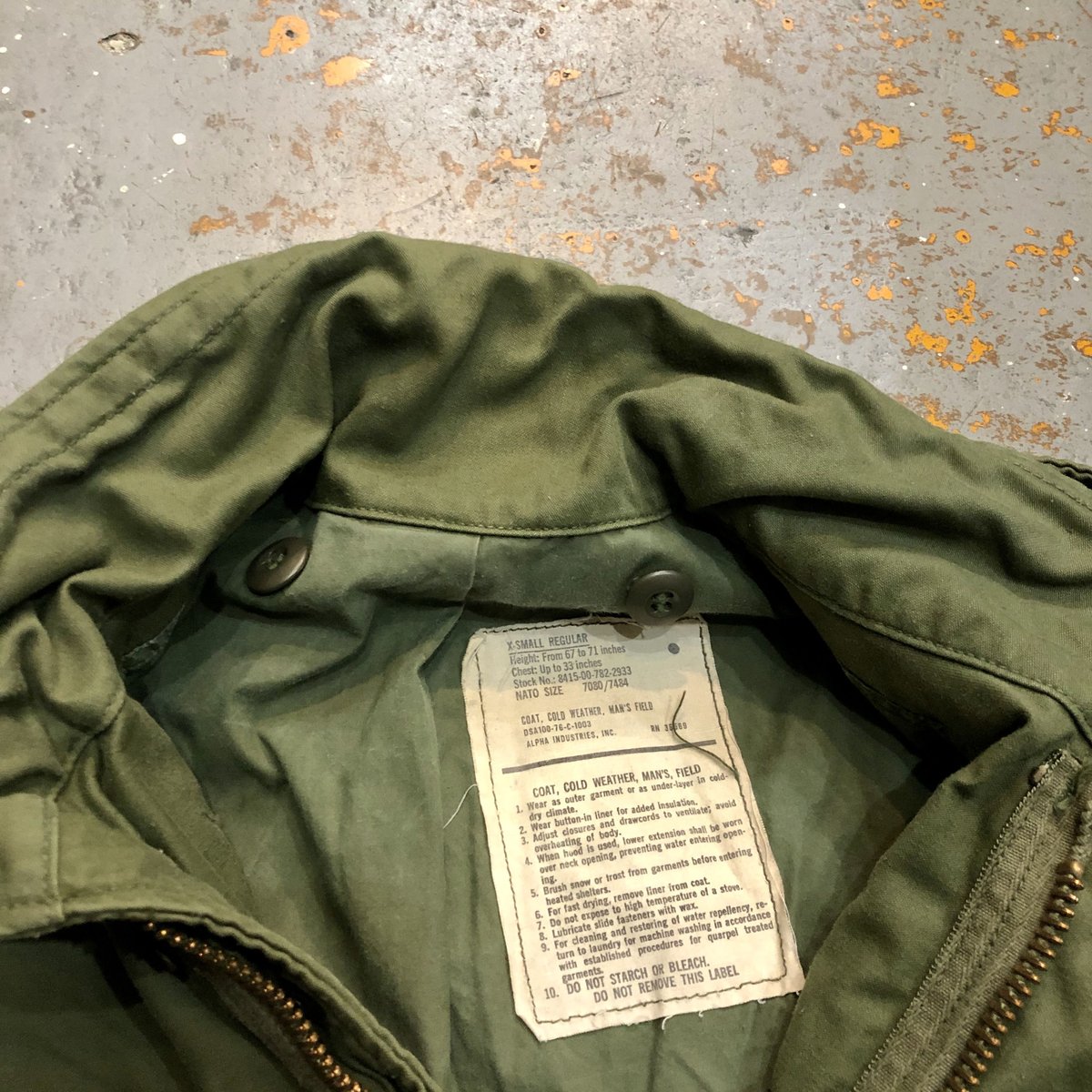 M65 76年製 スモールレギュラー M65 76年製 スモールレギュラー M65