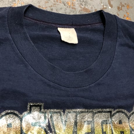 1980s Las Vegas Printed Navy T-shirts Made in USA SIZE :  Large