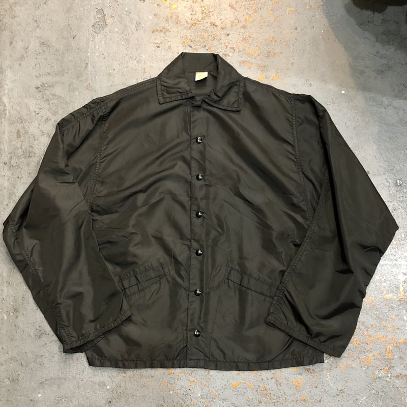 70s RUSSELL ATHLETIC Nylon Coach Jacket BLACK S 70s RUSSELL ATHLETIC Nylon Coach Jacket BLACK S