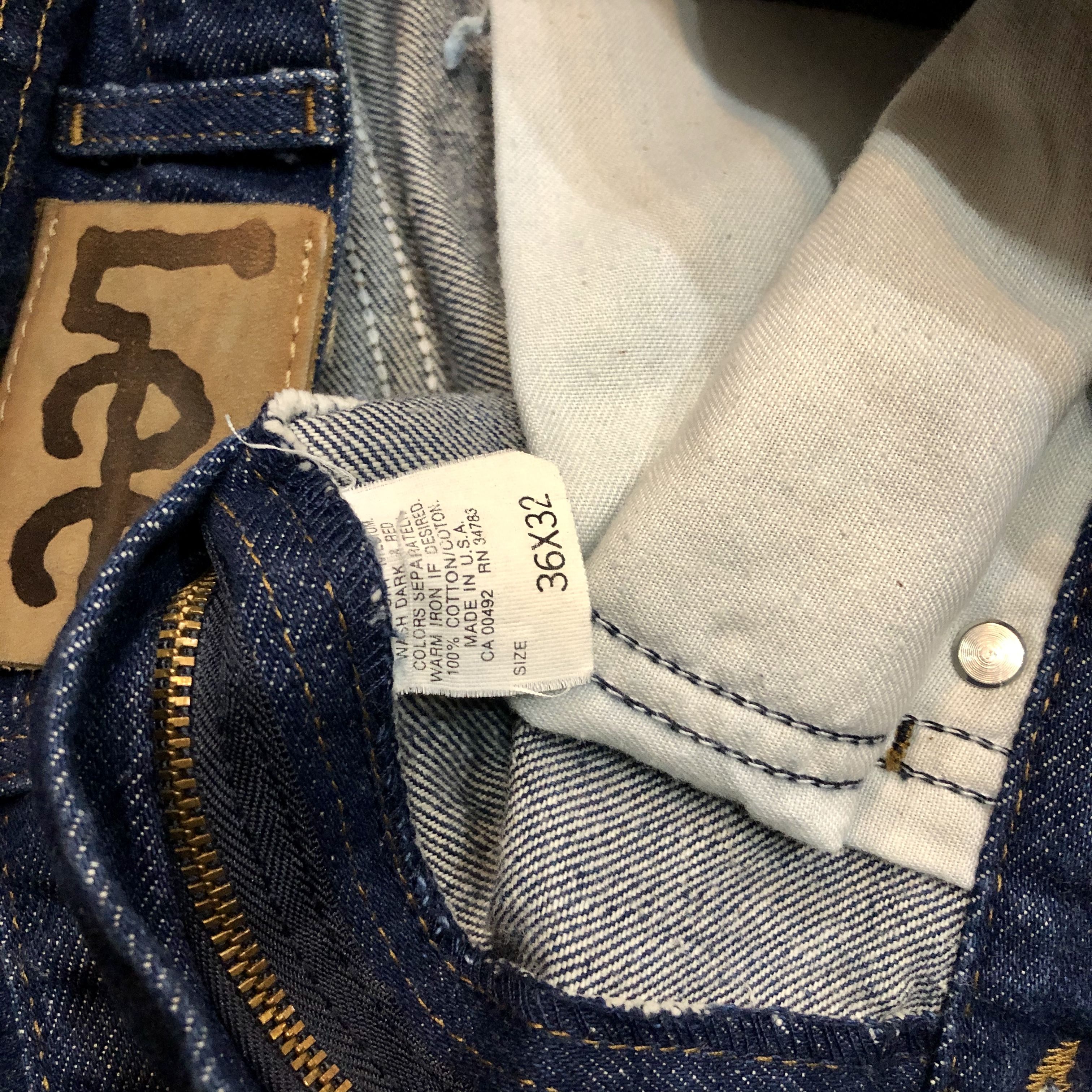 90s Lee 203-2589 Denim Pants Made in USA SIZE 