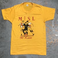 1987 MISL Indoor Soccerr League Printed T-shirts (Screen Stars) Made in USA SIZE :  Medium
