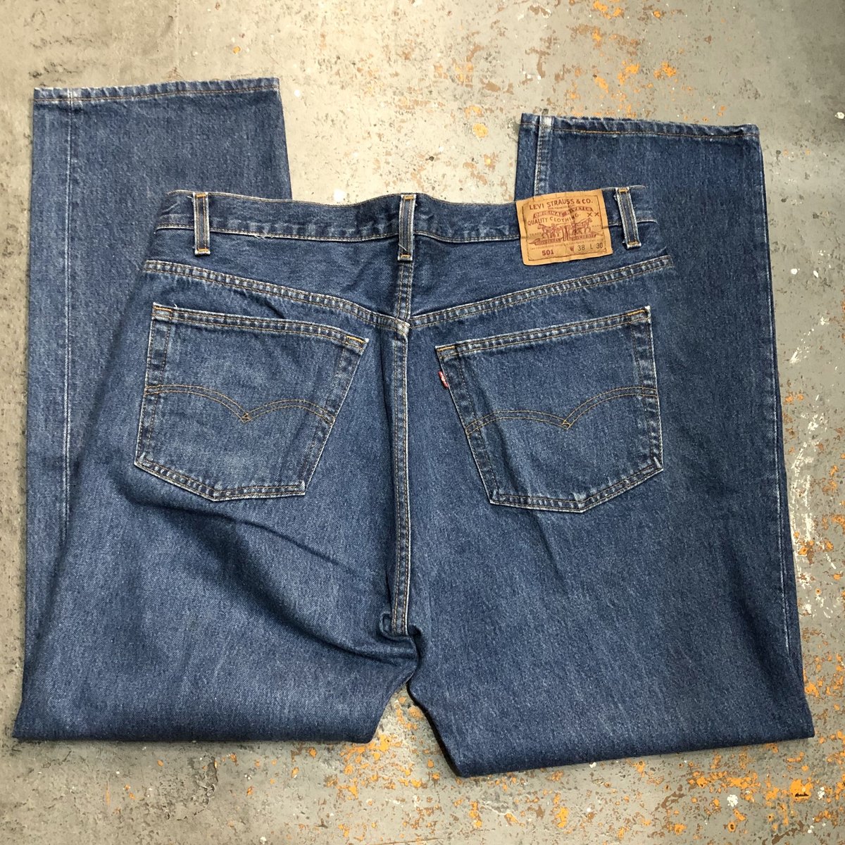 1990s Levi's 501 Blue Denim Pants Made in USA S