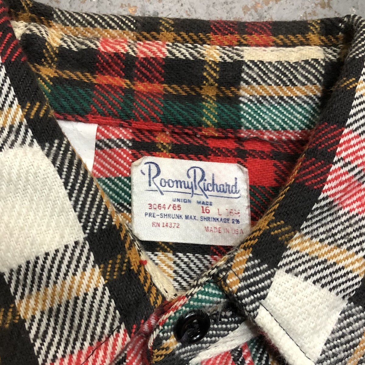 1980s Roomy Richard L/S Check Flannel Shirts SI