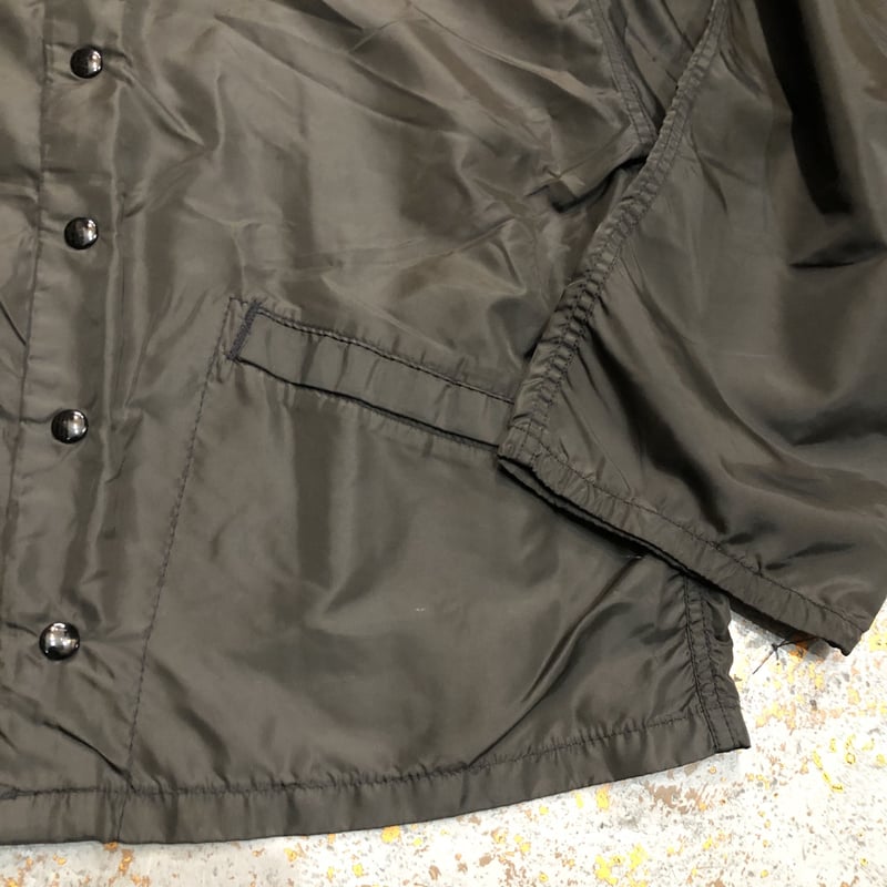 70s RUSSELL ATHLETIC Nylon Coach Jacket BLACK S