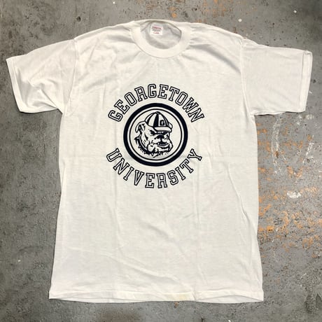 [Dead Stock] 1980s GEORGETOWN UNIVERSITY T-shirts Made in USA SIZE :  X-Large