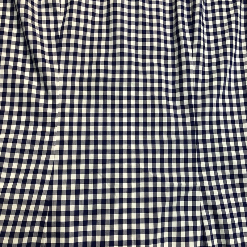 J.CREW Thomas Mason L/S Navy Gingham Check Dres
