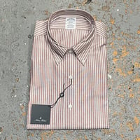 [New] Brooks Brothers L/S Oxford BD Strip Shirts Regent Fit Made in USA SIZE : 16-33