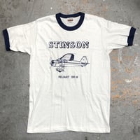 [Dead Stock] 1980s STINSON RELIANT SR-9 Printed T-shirts Made in USA SIZE : Medium