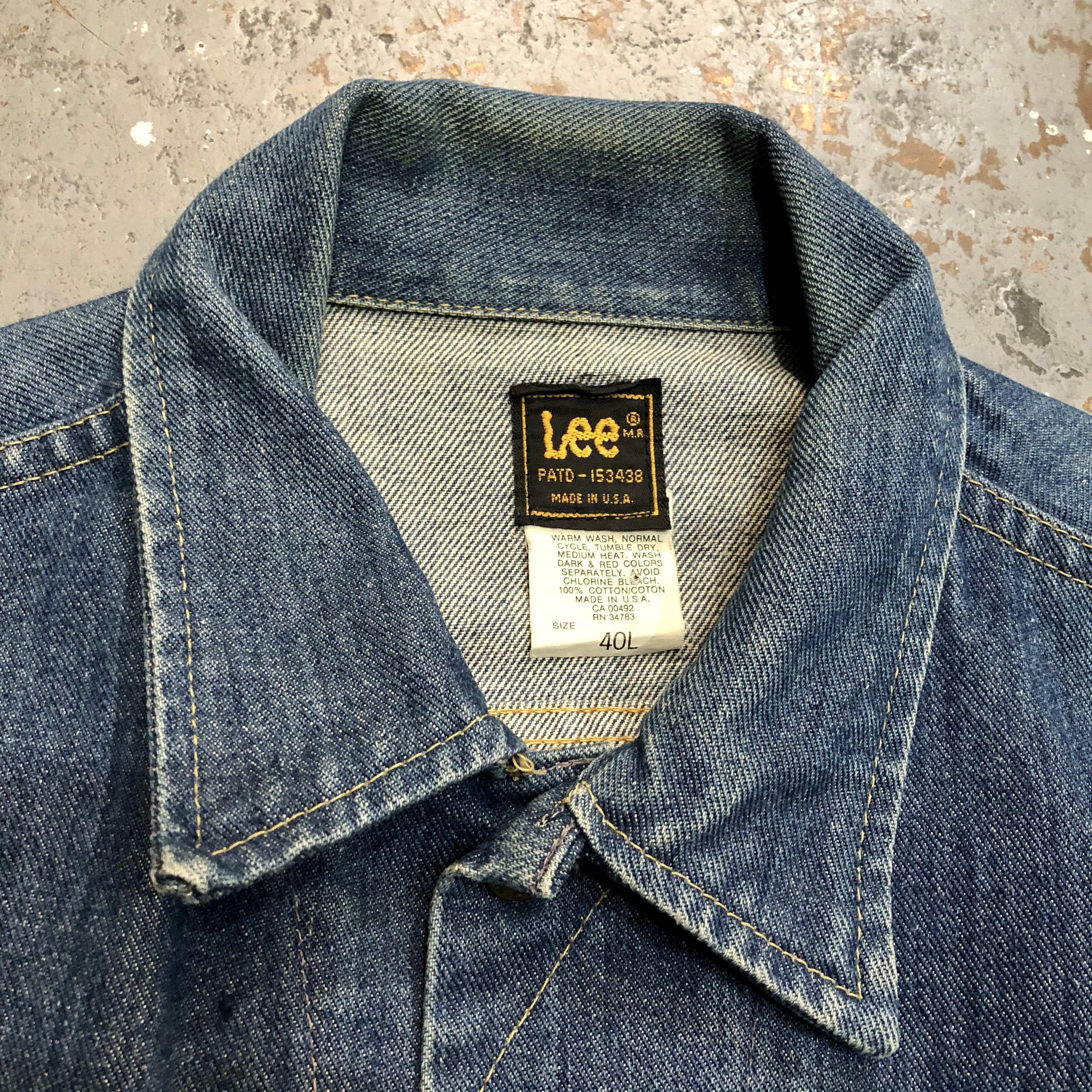 80s Lee 220 J Denim Jacket 4pocket SIZE:40L | F