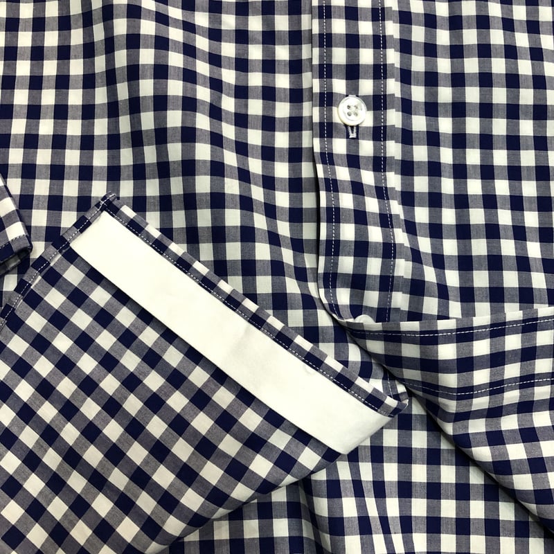 J.CREW Thomas Mason L/S Navy Gingham Check Dres