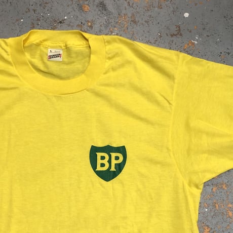 1980s BP Print T-shirts Made in USA SIZE : Large