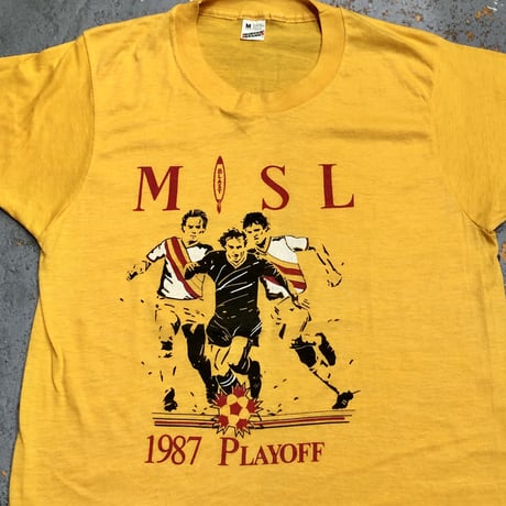 1987 MISL Indoor Soccerr League Printed T-shirts (Screen Stars) Made in USA SIZE :  Medium