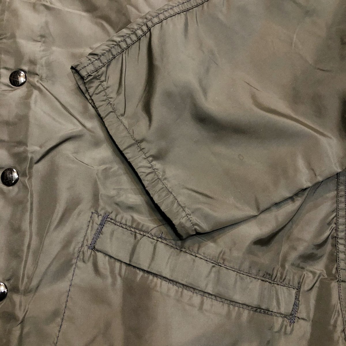 70s RUSSELL ATHLETIC Nylon Coach Jacket BLACK S