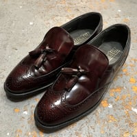 90s Dexter Wing-Tip Tassel Loafers Burgundy 8 1/2 M Made in USA