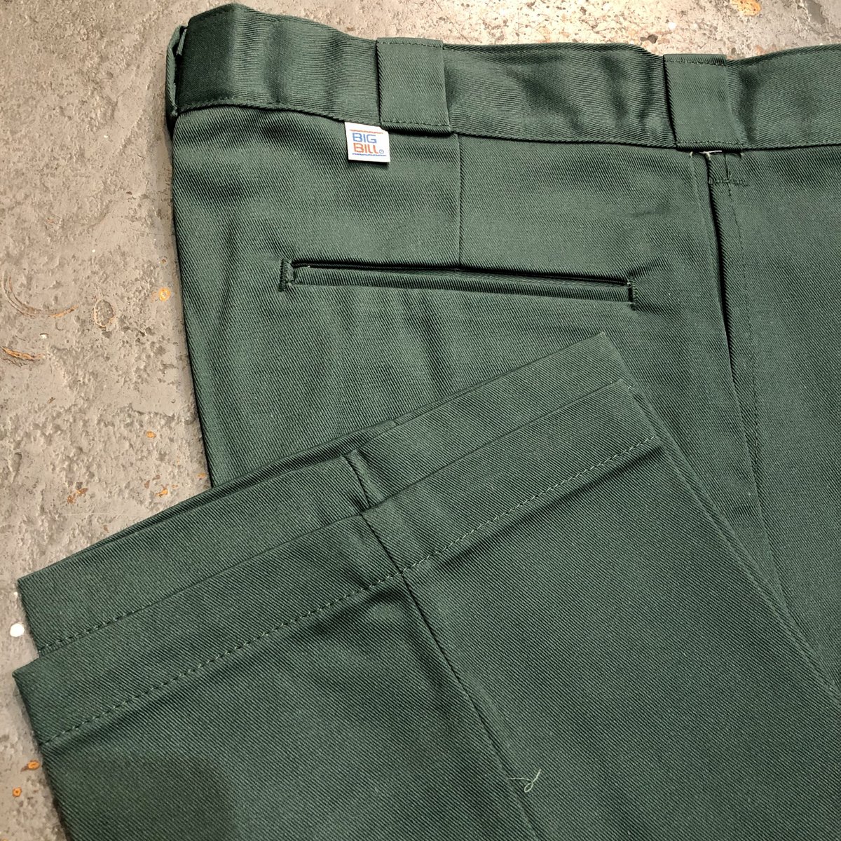 Dead Stock] 90s BIG BILL Work Pants GREEN Made