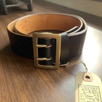 BELAFONTE RAGTIME PUNCHING LEATHER DOUBLE PRONG GARRISON BELT 45mm