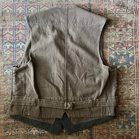 BELAFONTE RAGTIME SERVICE VEST WOOL HERRINGBONE(WASHED)