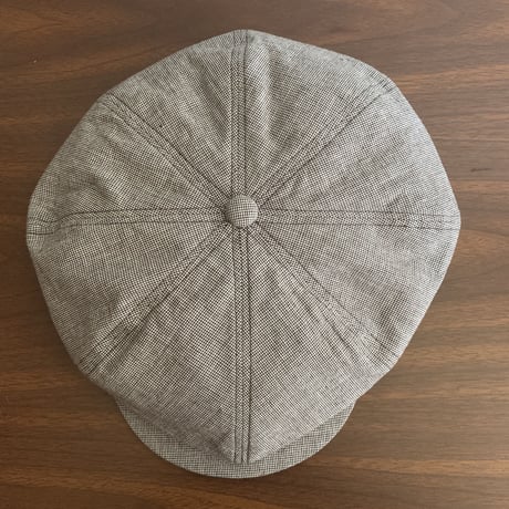 RAGTIME PEAKY HAT LINEN HOUNDS TOOTH