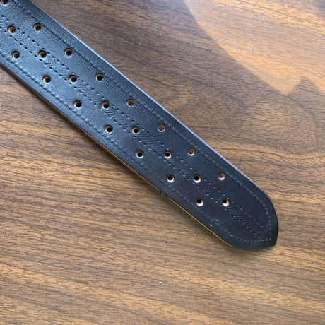 BELAFONTE RAGTIME PUNCHING LEATHER DOUBLE PRONG GARRISON BELT 45mm