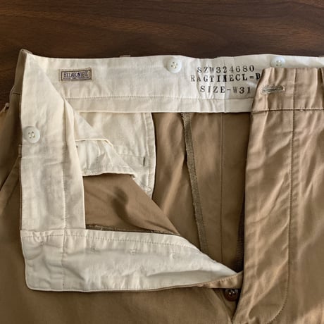 RAGTIME  CHINO CLOTH TROUSERS（WASHED）