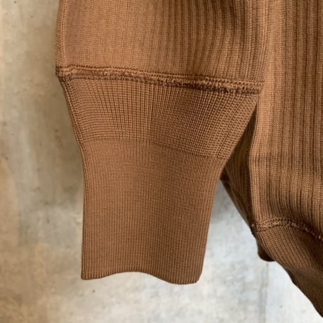 OLDEHOMESTEADER  SWEDISH ARMY RIB Henley Neck Long Sleeve