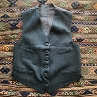 BELAFONTE RAGTIME SERVICE VEST REVERSIBLE LINEN HERRINGBONE