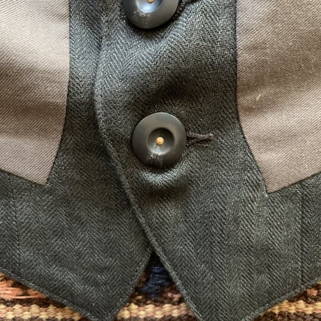 BELAFONTE RAGTIME SERVICE VEST REVERSIBLE LINEN HERRINGBONE
