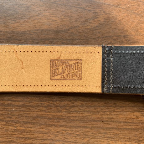 BELAFONTE RAGTIME PUNCHING LEATHER DOUBLE PRONG GARRISON BELT 45mm