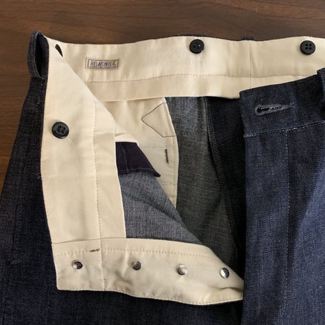 RAGTIME DENIM TROUSERS RED LINE