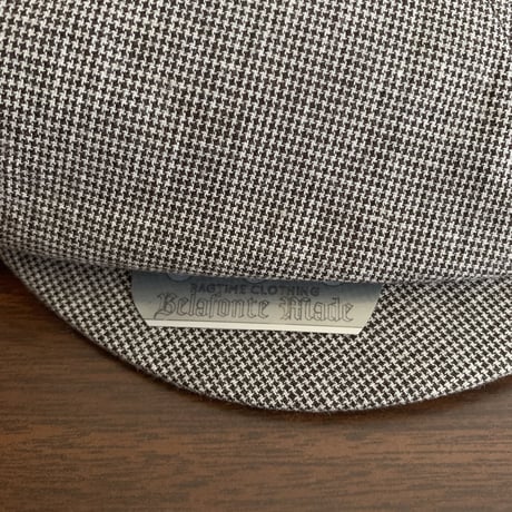 RAGTIME PEAKY HAT LINEN HOUNDS TOOTH