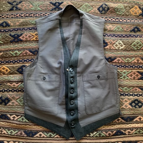 BELAFONTE RAGTIME SERVICE VEST REVERSIBLE LINEN HERRINGBONE