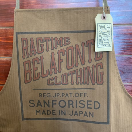 BELAFONTE RAGTIME SHOP APRON HERRINGBONE