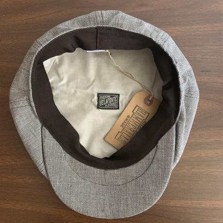 RAGTIME PEAKY HAT LINEN HOUNDS TOOTH
