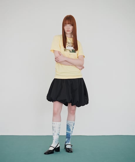 52℃ balloon skirt layered pants / orange