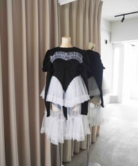 78℃ rompers / black × white