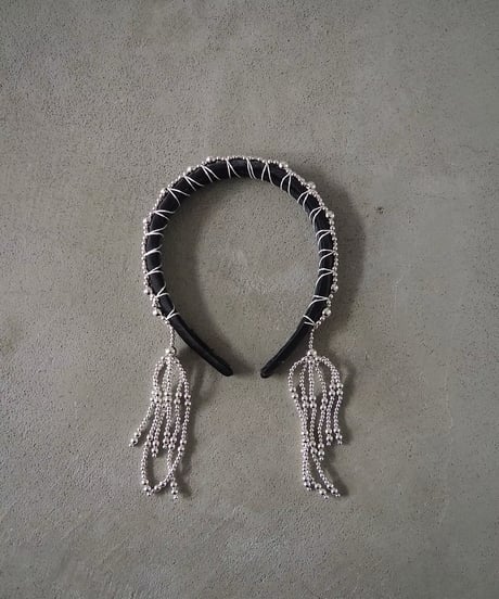 81℃ headband / black × silverpearl