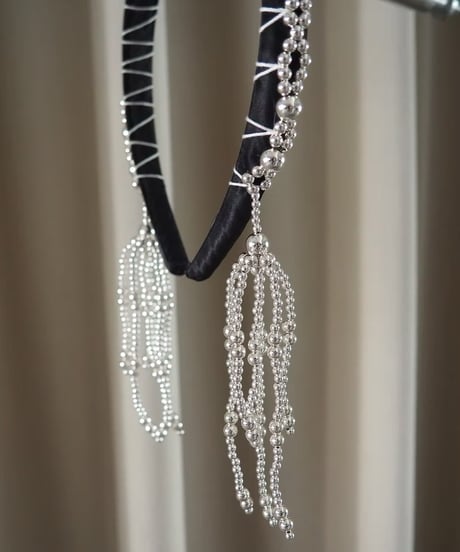 81℃ headband / black × silverpearl