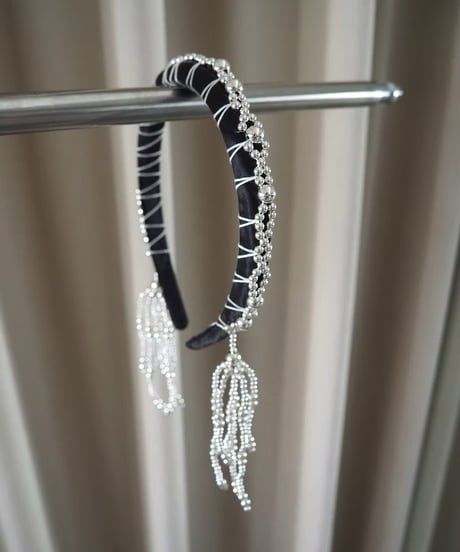 81℃ headband / black × silverpearl