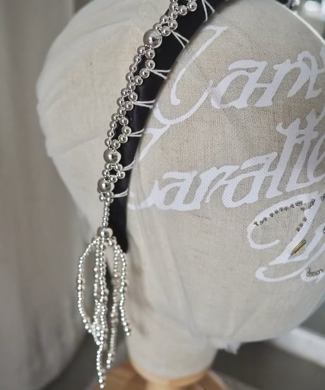 81℃ headband / black × silverpearl