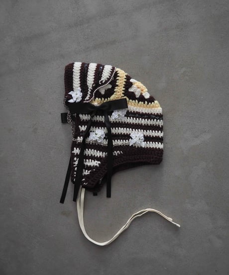70℃ ear knit flight cap / brown