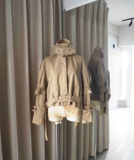 50℃ short coat  / beige