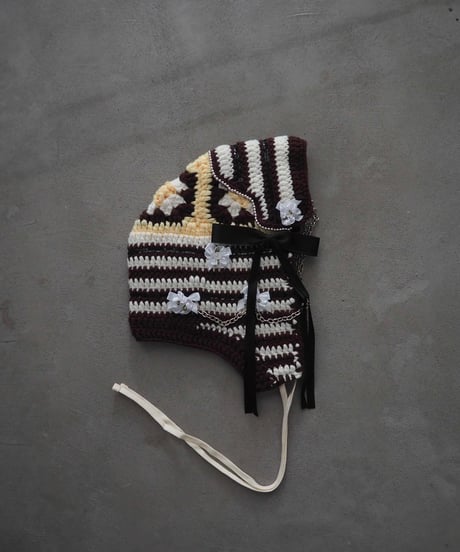 70℃ ear knit flight cap / brown