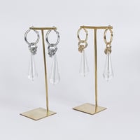 ドロップアクリルチャンキーフープピアス