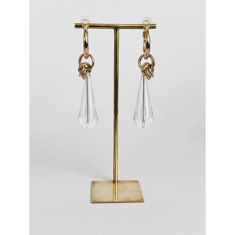 アクリルドロップチャンキーフープイヤリング | Kaava HELMI