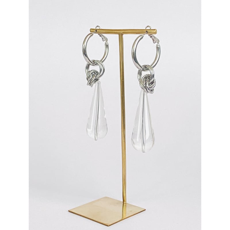 ドロップアクリルチャンキーフープピアス | Kaava HELMI