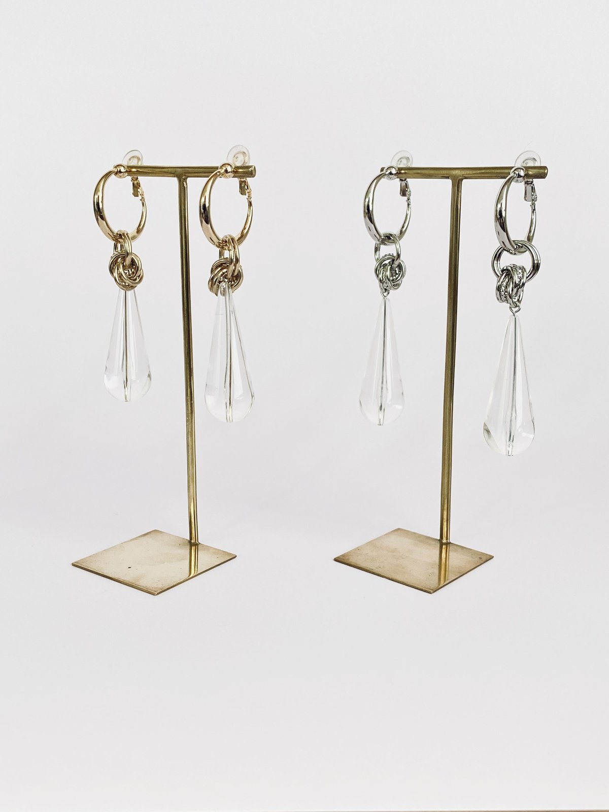 アクリルドロップチャンキーフープイヤリング | Kaava HELMI