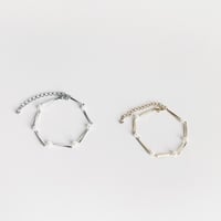 ツイストメタルパールブレスレット