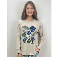 1138  ROUND TEE  MIX LEAF LONG SLEEVE